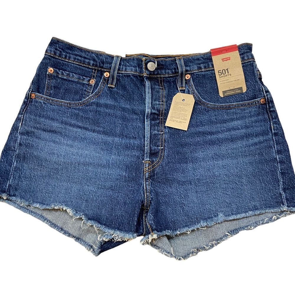 Brand New With‎ Tags Ladies Levi’s 501 High Rise Cut Off Shorts Size 31